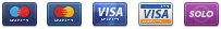 Maestro, Mastercard, visa, Visa Electron, Paypal, Solo