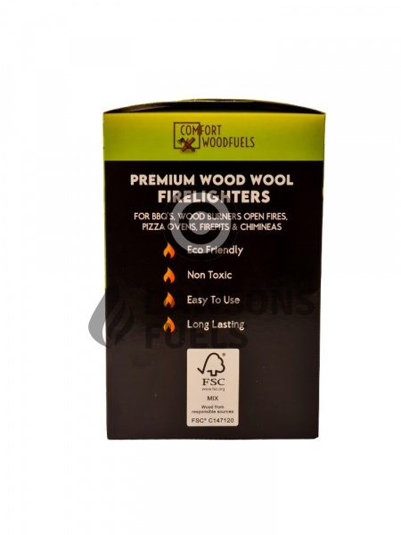 12 x Packs of Premium Wood Wool Firelighters